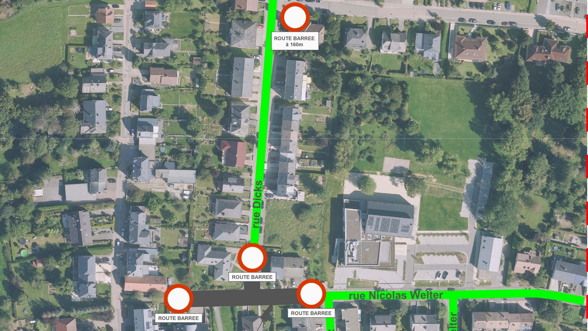 Route Barrée - rue Nicolas Welter