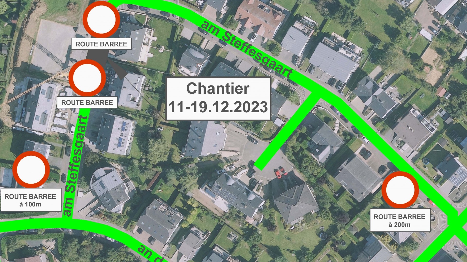 Route barrée - am Steffesgaart