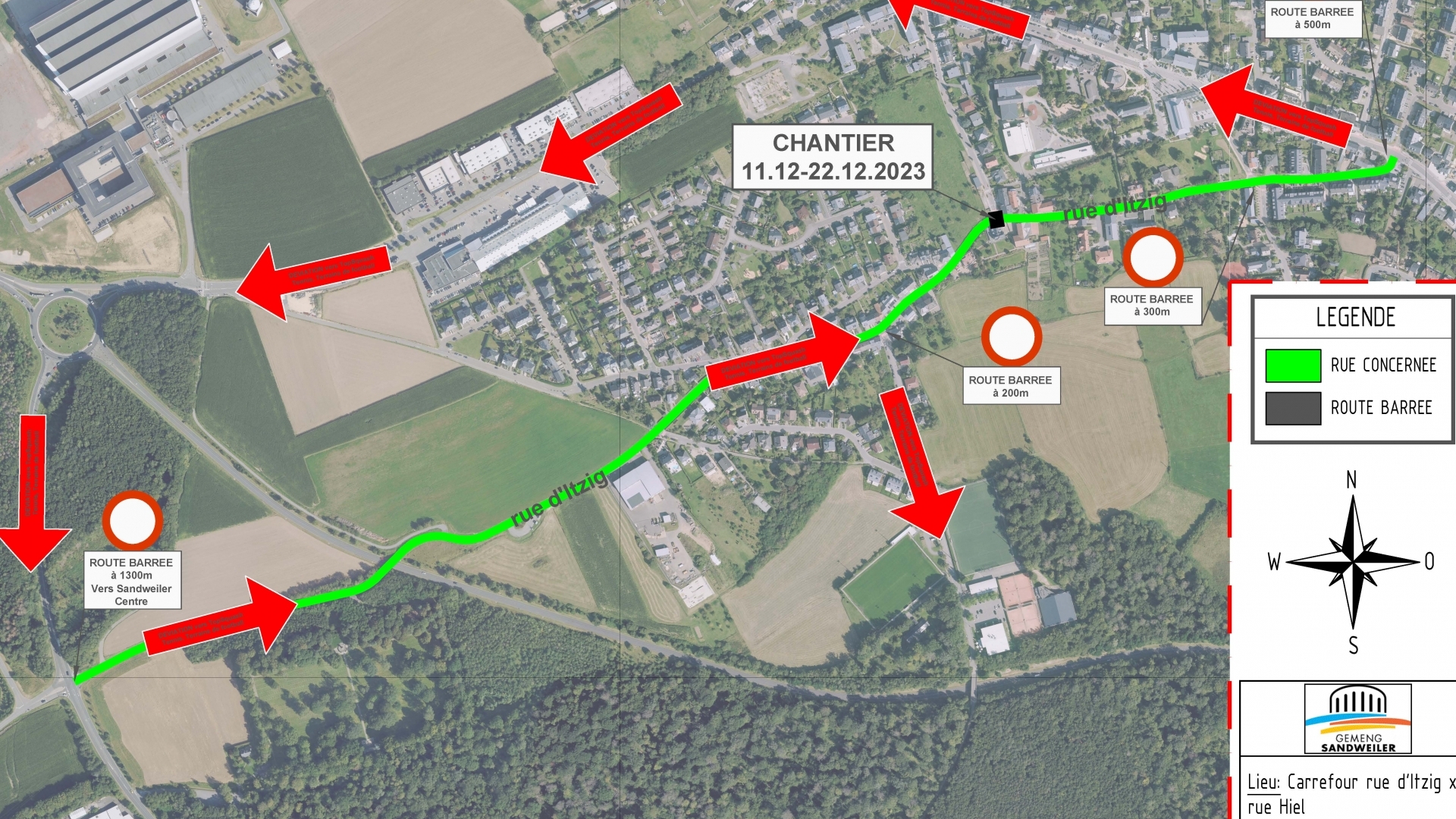 Route barrée - rue d