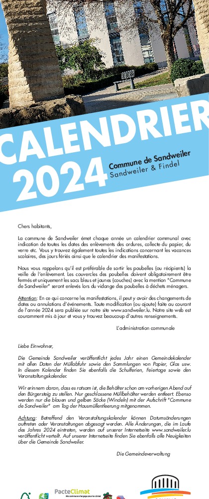 Calendrier communal 2024 Sandweiler