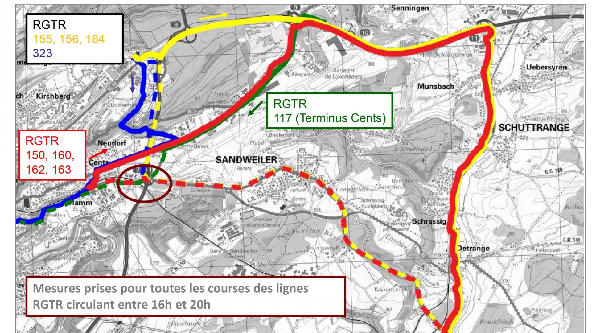 Chantier R-P Irrgärtchen –Mesures RGTR