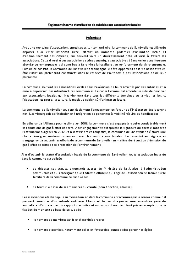 Règlement interne d