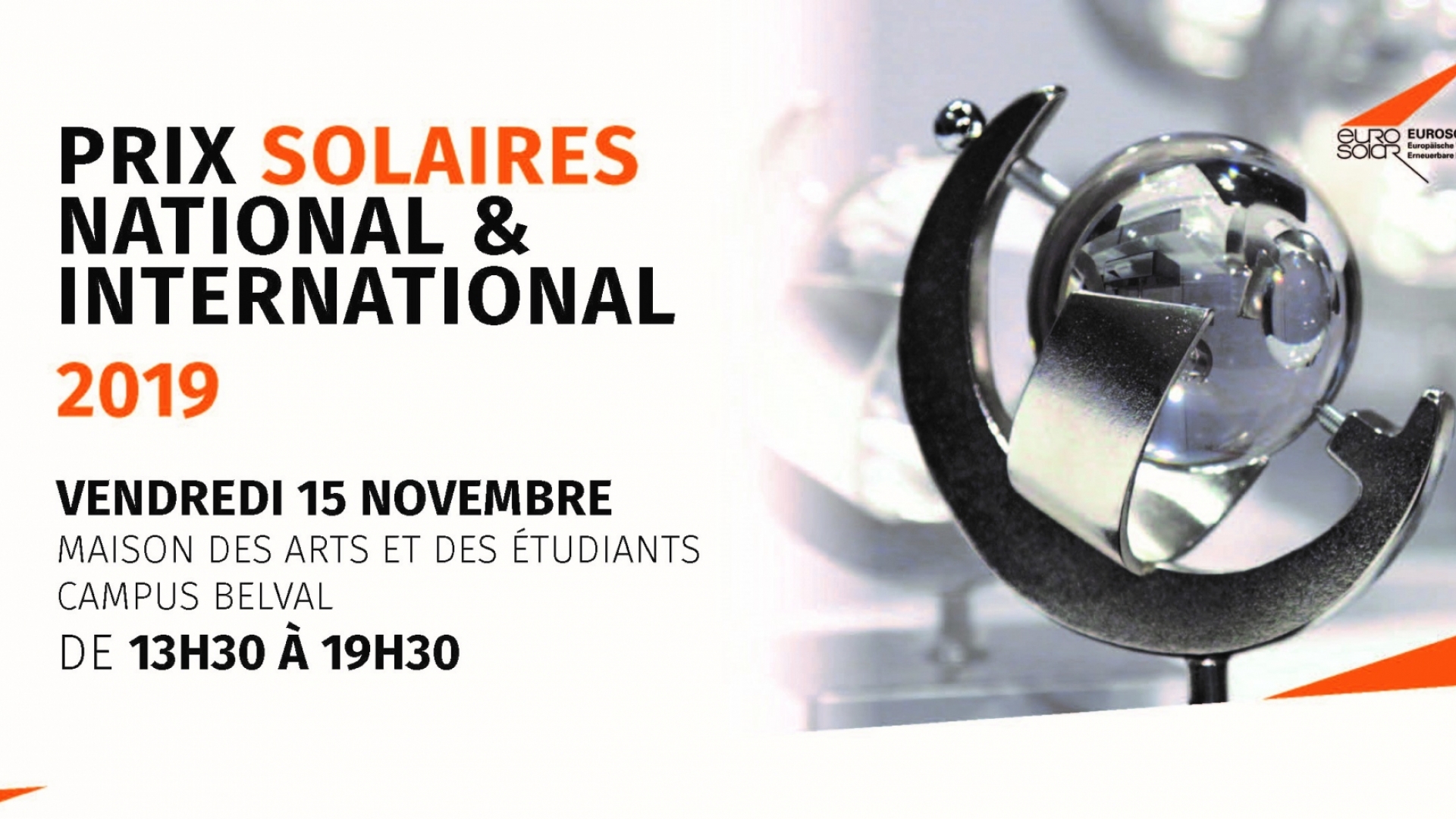 Invitation cérémonie PRIX SOLAIRES NATIONAL & INTERNATIONAL 2019 foto