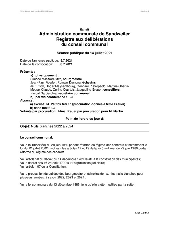 Extrait Nuits blanches (2022-2024)