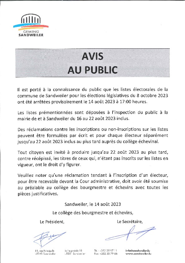 20231008 arrêt listes provisoires